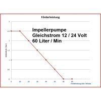 Impellerpumpe Gleichstrom  60 Liter  Minute 24 Volt DC