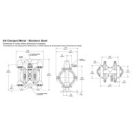 Druckluftmembranpumpe Edelstahl   | 1 1/2 Zoll | E4SA1R110-B-ATEX